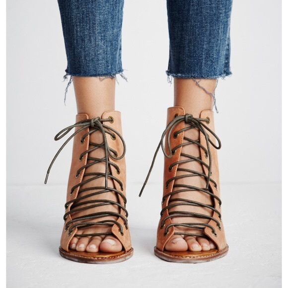 Jeffrey Campbell/Free People Minimal Lace Up Heels - Picture 3 of 16